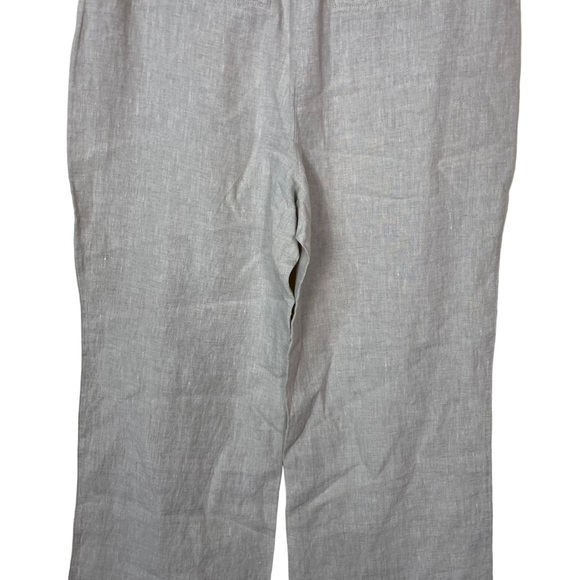 Chico’s 100% Linen Wide Leg Comfort Flowing Loose Relaxed Trouser Pants Size 2 - Picture 14 of 16